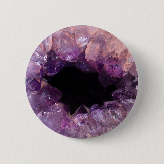 Paarse Amethyst Ronde Button 5,7 Cm (Voorkant)