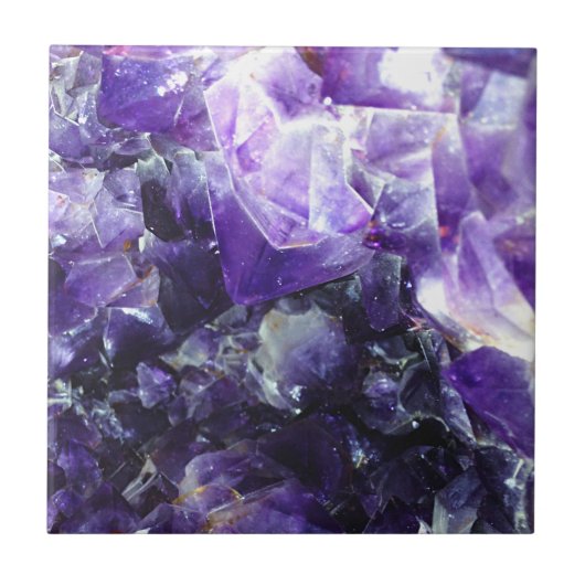 Paarse amethyst tegeltje (Voorkant)