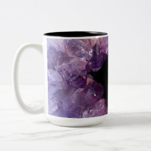 Paarse Amethyst Tweekleurige Koffiemok