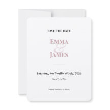 Paarse Ampersand Save the Date | Trouwkaart