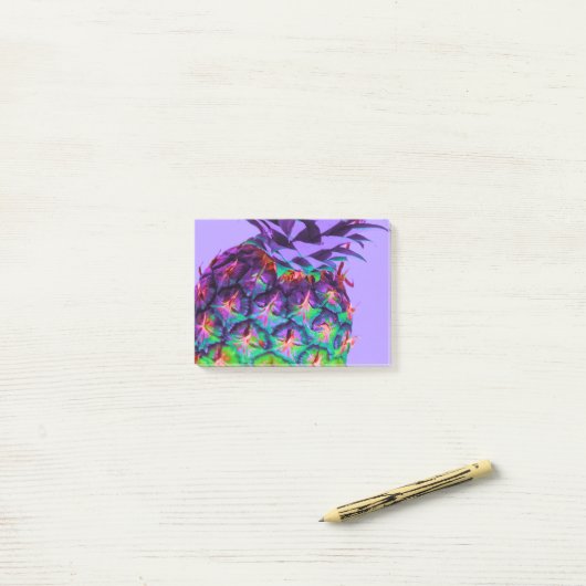 paarse anananas post-it® notes (Op bureau)