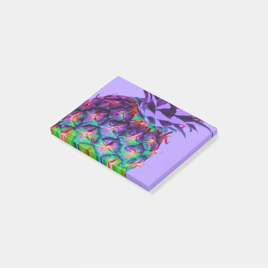 paarse anananas post-it® notes (Schuin)