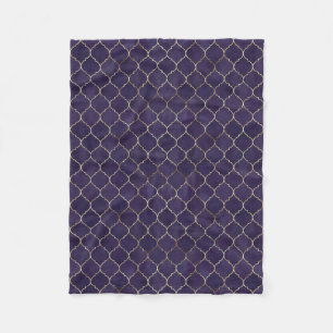 Paarse Andalusische Marokkaanse geometrie Fleece Deken