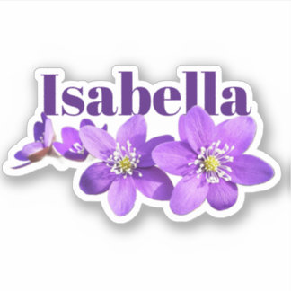 Paarse Anemoon Bloemen Persoonlijke Vinyl Sticker