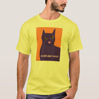 Paarse Angry Cat T T-shirt