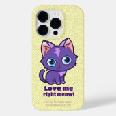 Paarse animatekat Vector Kungeel Case-Mate iPhone Case (Achterkant)