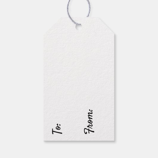 Paarse Anime Meisje met Fox Ear Hoofdband Verjaard Cadeaulabel (Achterkant)