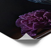 Paarse Anjer Bloemen Kunst Print Poster (Hoek)