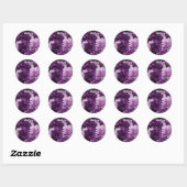 Paarse anjers bloemen arrangement ronde sticker (Vel)