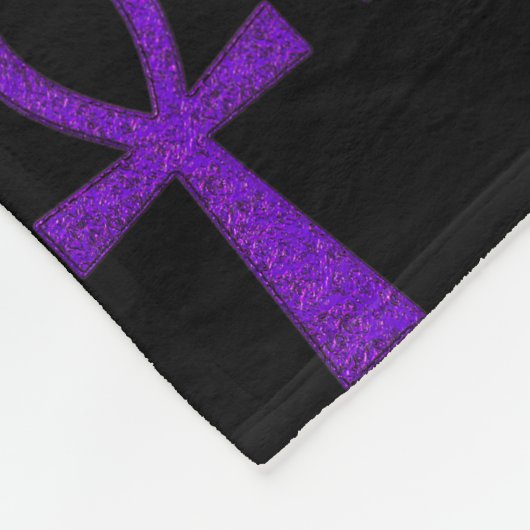 Paarse Ankh Fleece Deken (Hoek)