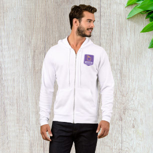 Paarse Apple Badge Design Fruitliefhebber Hoodie