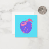 Paarse Apple Notitiekaartje (Voorkant / Achterkant in situ)