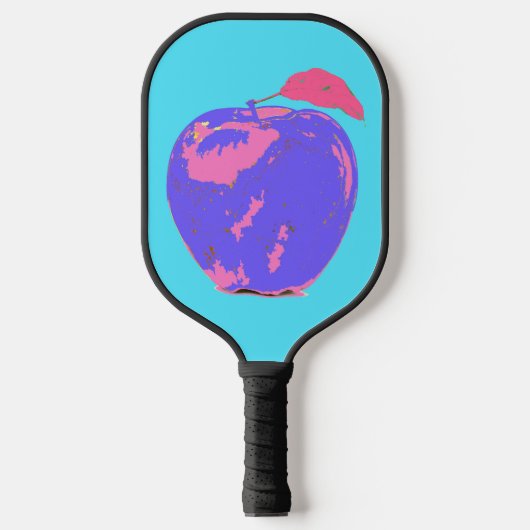 Paarse Apple Pop Art Pickleball Paddle (Voorkant)