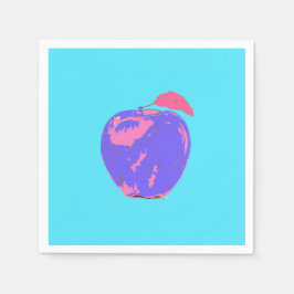 Paarse Apple Pop Art Servet