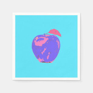 Paarse Apple Pop Art Servet