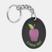 Paarse Apple Sleutelhanger (Voorkant Links)