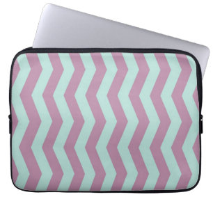 Paarse/Aqua-laptophoes Laptop Sleeve