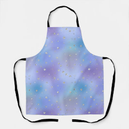 Paarse Aqua Silver Sparkle Confetti Schort