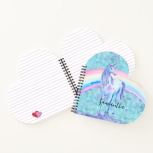 Paarse Aqua Unicorn Dream Notitieboek