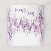 Paarse Aquarel Blauweregen Bruidsdouche (Buitenkant ongevouwen)