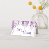 Paarse Aquarel Blauweregen Bruidsdouche (Achterkant)