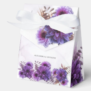 Paarse Aquarel Chrysanthemum Bruiloft Bedankdoosjes