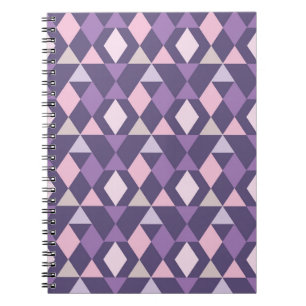 Paarse Arabische Geometrische Patroon Notitieboek