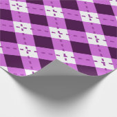 Paarse Argyle Cadeaupapier (Hoek)