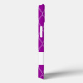 Paarse Argyle Lattice met monogram Case-Mate iPhone Case (Achterkant / Rechts)