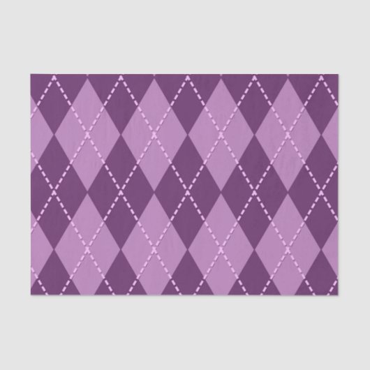 Paarse Argyle (Ontwerp 13 van de Paarse Reeks) Tissuepapier (Voorkant)