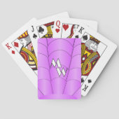 Paarse Art Deco Design Monogrammen Pokerkaarten (Achterkant)