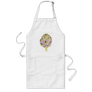 Paarse Artichoke Apron Lang Schort