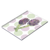Paarse Artichoke stippen notebook Notitieboek (Linkerzijde)