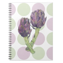 Paarse Artichoke stippen notebook
