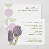 Paarse Artisjokken Huwelijks Enclosure Kaarten (Voorkant / Achterkant)