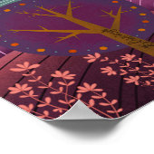 Paarse Artistic Inspiring Mercies Quote Poster (Hoek)