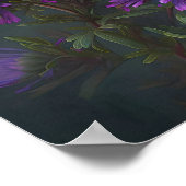 Paarse Aster Flower Art Print Poster (Hoek)