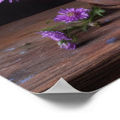 Paarse Aster Flowers Art Print Poster (Hoek)