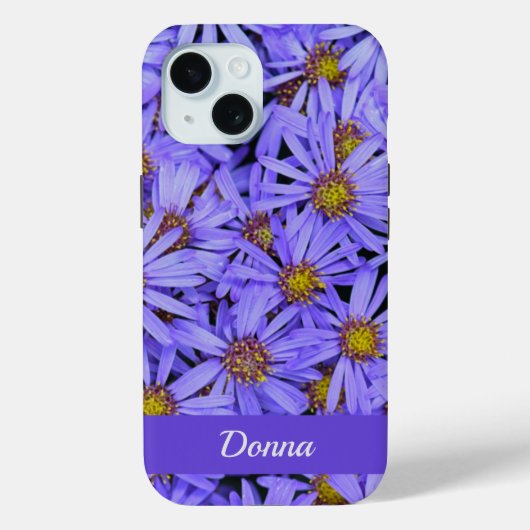 Paarse Aster Flowers op RHS Garden Wisley Case-Mate iPhone Case (Achterkant)