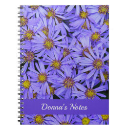 Paarse Aster Flowers op RHS Garden Wisley Notitieboek