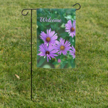Paarse Aster Garden Flag