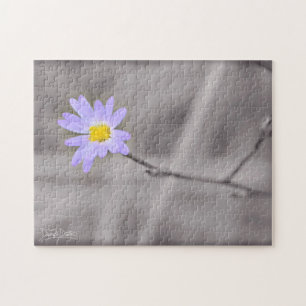 Paarse Aster in Selectieve Kleur Legpuzzel