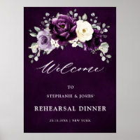 Paarse Aubergine Boho Probediner Welkom