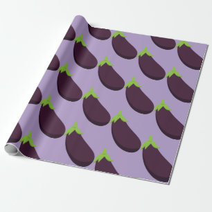 Paarse Aubergine Eetpatroon Cadeaupapier
