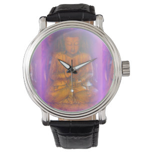 paarse Aura Buddha horloge