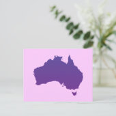 Paarse Australië Briefkaart (Staand voorkant)