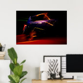 paarse auto dans poster (Thuiskantoor)