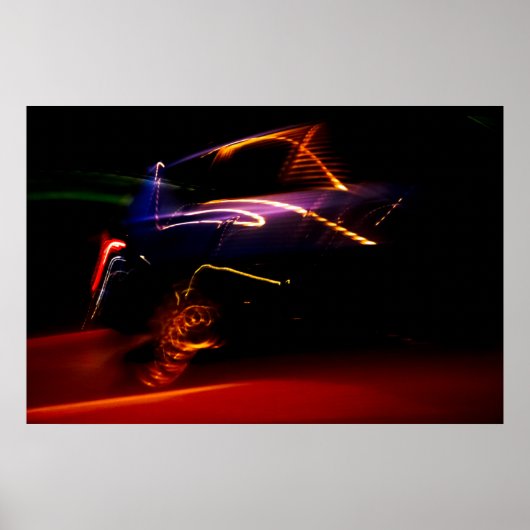 paarse auto dans poster (Voorkant)