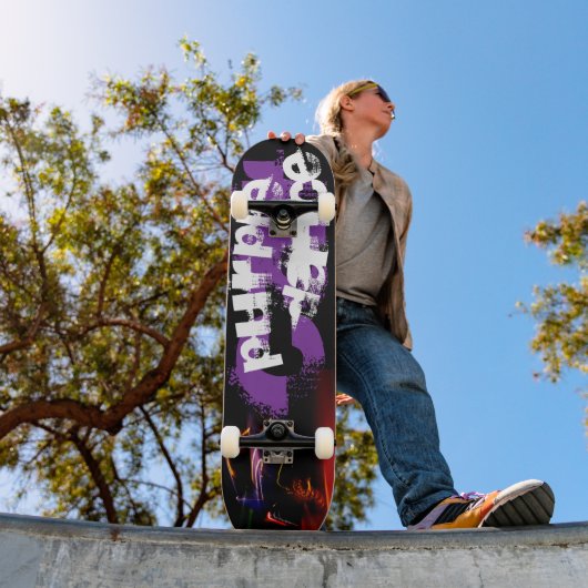 paarse autodans skateboard (Buiten 1)
