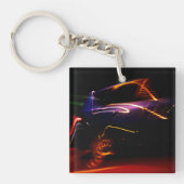 paarse autodans sleutelhanger (Voorkant)